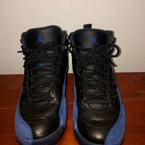 black and blue Jordan 12